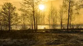 Wschód słońca nad jeziorem Niegocin w Wilkasach - zdjęcie 49