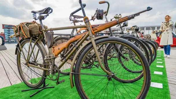 Zabytkowe rowery w Mikołajkach