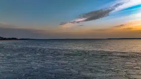 Zachód słońca nad jeziorem Mamry, plaża miejska w Węgorzewie - zdjęcie 53