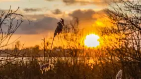 Zachód słońca nad jeziorem Martiany, marzec 2023 r. - zdjęcie 2