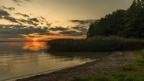 Zachód słońca, jezioro Dargin i wyspa Poganckie Kępy - zdjęcie 14