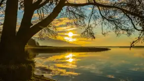Wschód słońca nad jeziorem Dobskim, listopad 2023 r. - zdjęcie 27