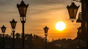 Zachód słońca w Mikołajkach, luty 2024 r. - zdjęcie 3