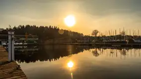 Porty w Wilkasach i jezioro Niegocin pod koniec lutego, 2024 r. - zdjęcie 1