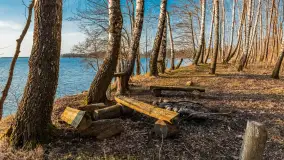 Jezioro Dargin przed zachodem słońca, marzec 2024 r. - zdjęcie 9