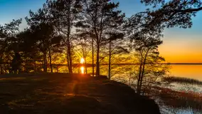 Zachód nad jeziorem Śniardwy, Szeroki Ostrów, marzec 2025 r. - zdjęcie 44