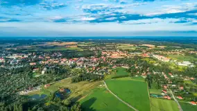 Mamry, Węgorapa i Węgorzewo w tle z drona, sierpień 2025 r. - zdjęcie 16