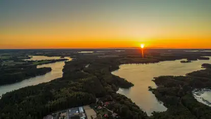 Mazury z lotu ptaka, końcówka sierpnia - wrzesień 2025 r.