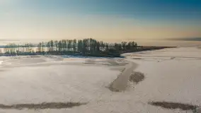 Jezioro Gołdopiwo i Brzezówka z drona, styczeń 2026 r. - zdjęcie 34