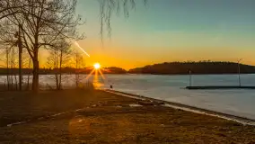 Zachód słońca nad jeziorem Kisajno, marzec 2026 r. - zdjęcie 2