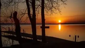 Marcowy zachód słońca nad jeziorem Dargin, Nowy Harsz - zdjęcie 11