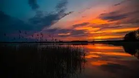 Zachód słońca nad jeziorem Tajty, 29 kwietnia 2020r. - zdjęcie 7