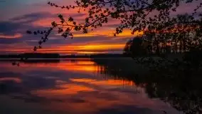 Zachód słońca nad jeziorem Tajty, 29 kwietnia 2020r. - zdjęcie 38