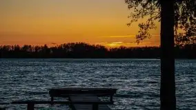 Zachód słońca nad jeziorem Ublik Wielki, maj 2020 r. - zdjęcie 48