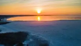 Zimowy wschód słońca nad jeziorem Dargin i... -27 stopni - zdjęcie 5