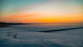 Zimowy wschód słońca nad jeziorem Dargin i... -27 stopni - zdjęcie 35