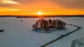 Wschód słońca w okolicach Sztynortu, zima 2021 - zdjęcie 8