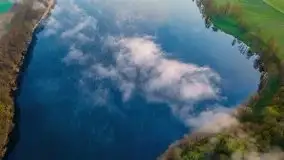 Wschód słońca z drona nad jeziorem Wojnowo - zdjęcie 15