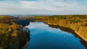 Wschód słońca z drona nad jeziorem Wojnowo - zdjęcie 35