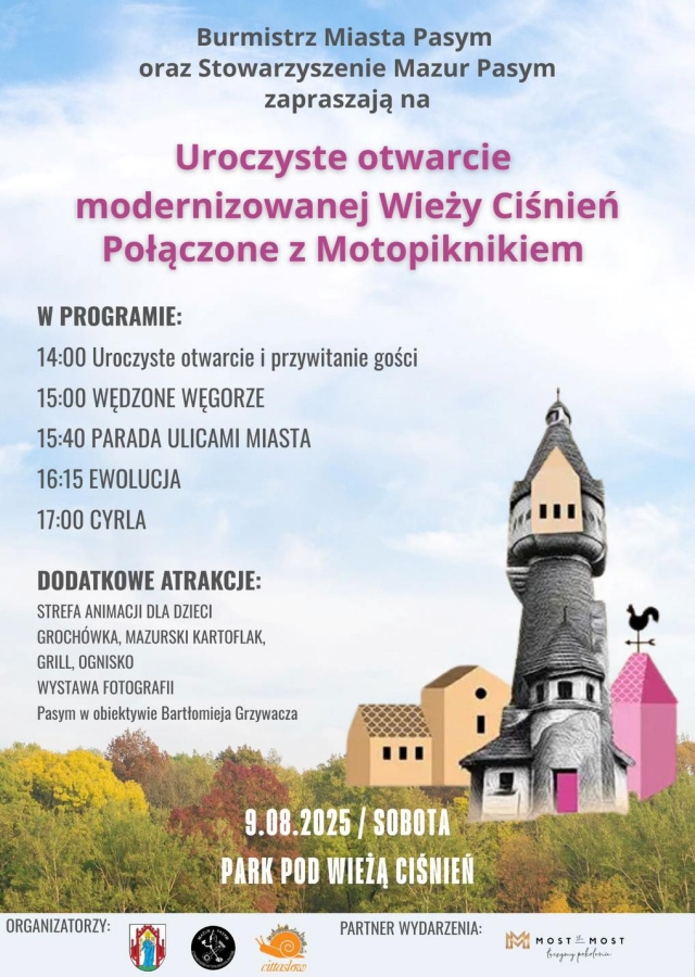 Zabytek na Mazurach odnowiony. Wielkie otwarcie zmodernizowanej wieży ciśnień w Pasymiu